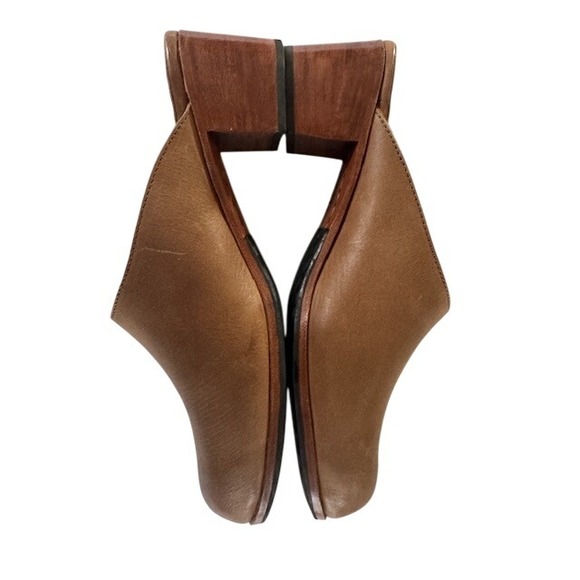 ADELANTE SHOECO Handmade Leather Block Heel Mules Slip On Shoes Size - 10 - Picture 6 of 10